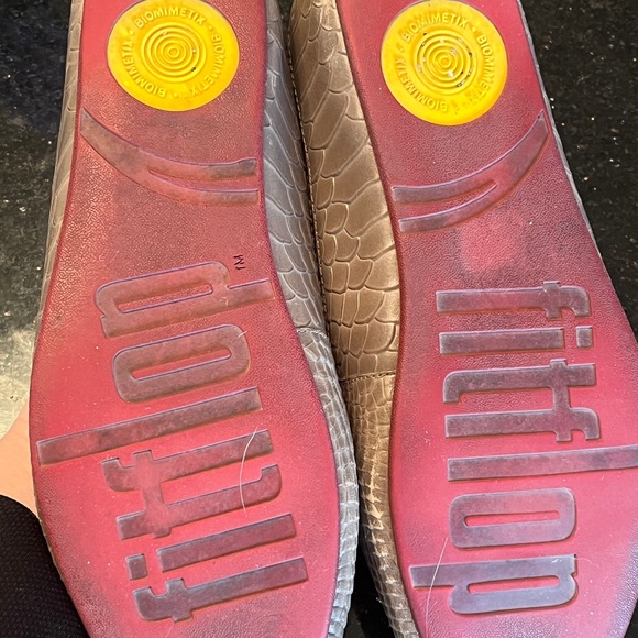 FitFlop, very good condition, animal print Brown Leather Slip-on Ballet flat - Picture 11 of 16